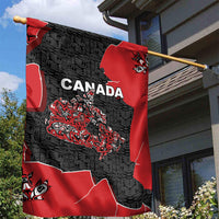 Canada National Indigenous Peoples Day Garden Flag Red Map Haida Totem Patterns