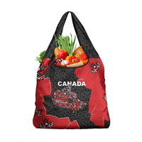 Canada National Indigenous Peoples Day Grocery Bag Red Map Haida Totem Patterns
