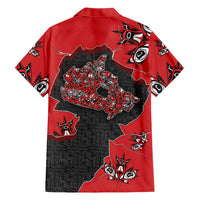 Canada National Indigenous Peoples Day Hawaiian Shirt Red Map Haida Totem Patterns