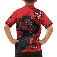 Canada National Indigenous Peoples Day Hawaiian Shirt Red Map Haida Totem Patterns