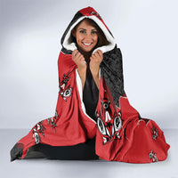 Canada National Indigenous Peoples Day Hooded Blanket Red Map Haida Totem Patterns