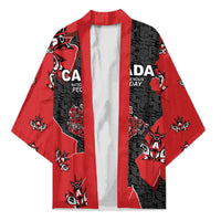 Canada National Indigenous Peoples Day Kimono Red Map Haida Totem Patterns