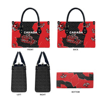 Canada National Indigenous Peoples Day Leather Bag Red Map Haida Totem Patterns