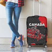 Canada National Indigenous Peoples Day Luggage Cover Red Map Haida Totem Patterns