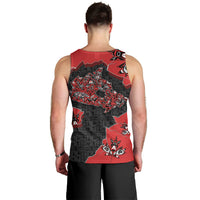 Canada National Indigenous Peoples Day Men Tank Top Red Map Haida Totem Patterns