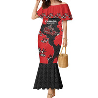 Canada National Indigenous Peoples Day Mermaid Dress Red Map Haida Totem Patterns