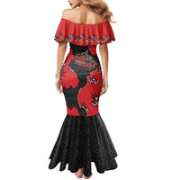 Canada National Indigenous Peoples Day Mermaid Dress Red Map Haida Totem Patterns