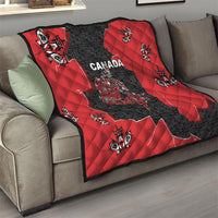 Canada National Indigenous Peoples Day Quilt Red Map Haida Totem Patterns
