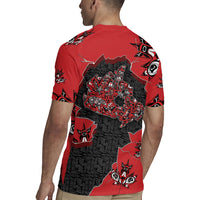 Canada National Indigenous Peoples Day Rugby Jersey Red Map Haida Totem Patterns