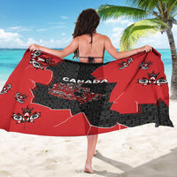 Canada National Indigenous Peoples Day Sarong Red Map Haida Totem Patterns