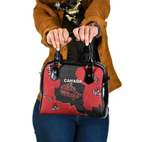 Canada National Indigenous Peoples Day Shoulder Handbag Red Map Haida Totem Patterns