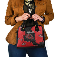 Canada National Indigenous Peoples Day Shoulder Handbag Red Map Haida Totem Patterns