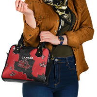 Canada National Indigenous Peoples Day Shoulder Handbag Red Map Haida Totem Patterns