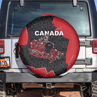 Canada National Indigenous Peoples Day Spare Tire Cover Red Map Haida Totem Patterns