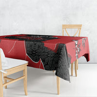 Canada National Indigenous Peoples Day Tablecloth Red Map Haida Totem Patterns