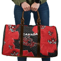 Canada National Indigenous Peoples Day Travel Bag Red Map Haida Totem Patterns