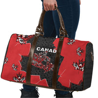 Canada National Indigenous Peoples Day Travel Bag Red Map Haida Totem Patterns