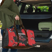 Canada National Indigenous Peoples Day Travel Bag Red Map Haida Totem Patterns