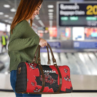 Canada National Indigenous Peoples Day Travel Bag Red Map Haida Totem Patterns