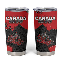Canada National Indigenous Peoples Day Tumbler Cup Red Map Haida Totem Patterns