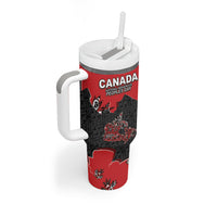 Canada National Indigenous Peoples Day Tumbler With Handle Red Map Haida Totem Patterns