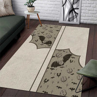 Western Gothic Yoke Area Rug Bat And Stars - Wonder Print Shop