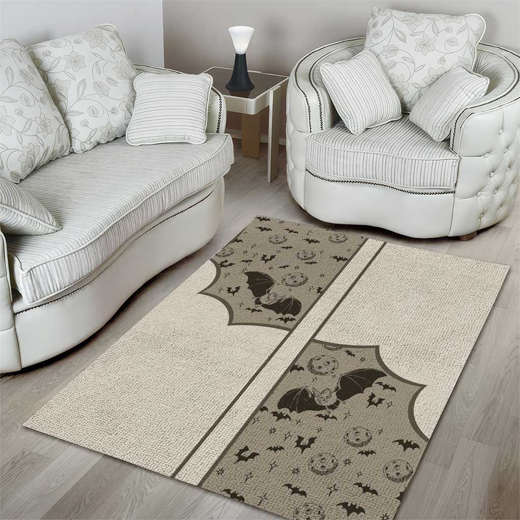 Western Gothic Yoke Area Rug Bat And Stars - Wonder Print Shop