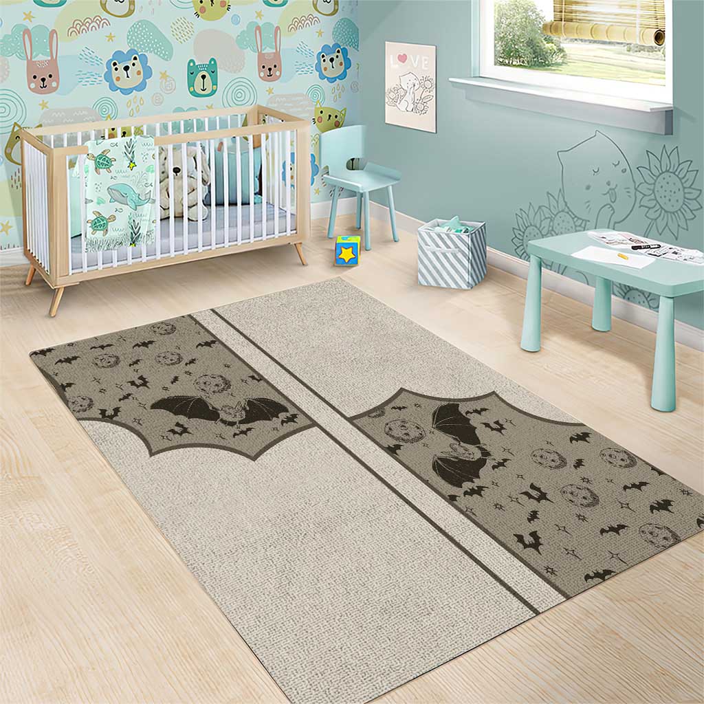 Western Gothic Yoke Area Rug Bat And Stars - Wonder Print Shop