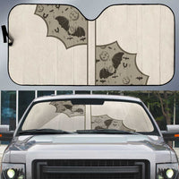 Western Gothic Yoke Auto Sun Shade Bat And Stars - Wonder Print Shop