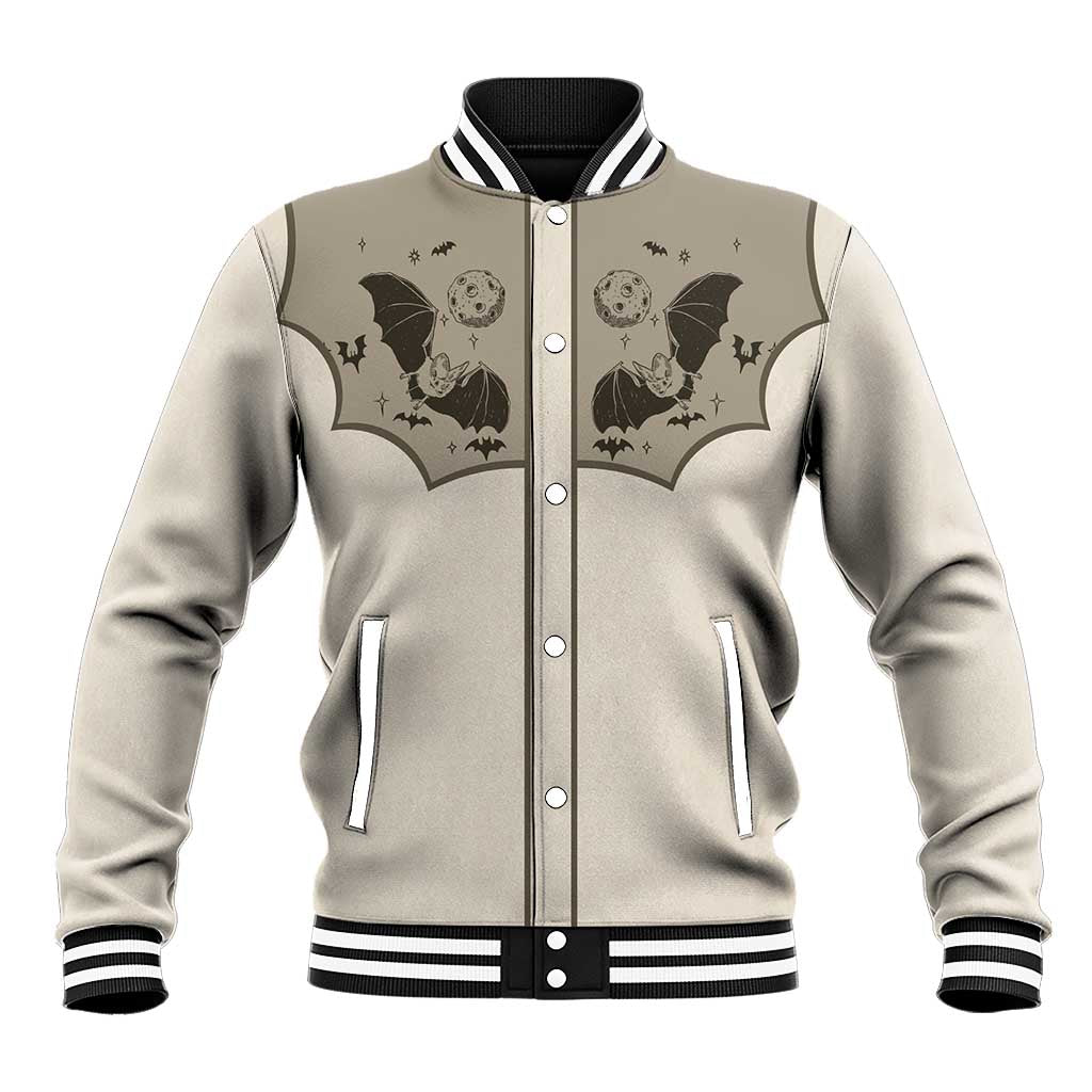 Western Gothic Yoke Baseball Jacket Bat And Stars - Wonder Print Shop