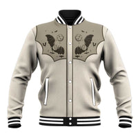 Western Gothic Yoke Baseball Jacket Bat And Stars - Wonder Print Shop