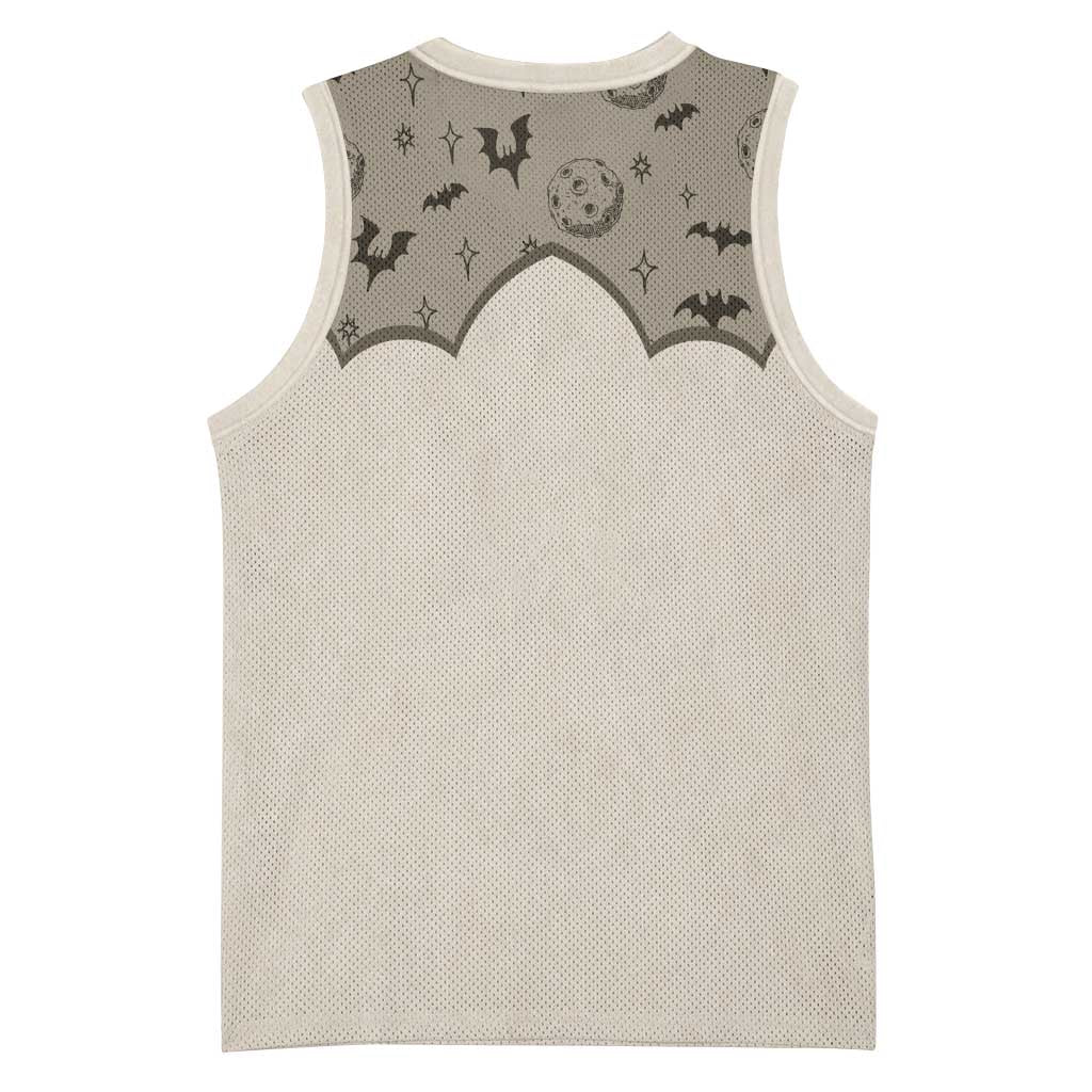 Western Gothic Yoke Basketball Jersey Bat And Stars - Wonder Print Shop