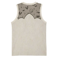Western Gothic Yoke Basketball Jersey Bat And Stars - Wonder Print Shop