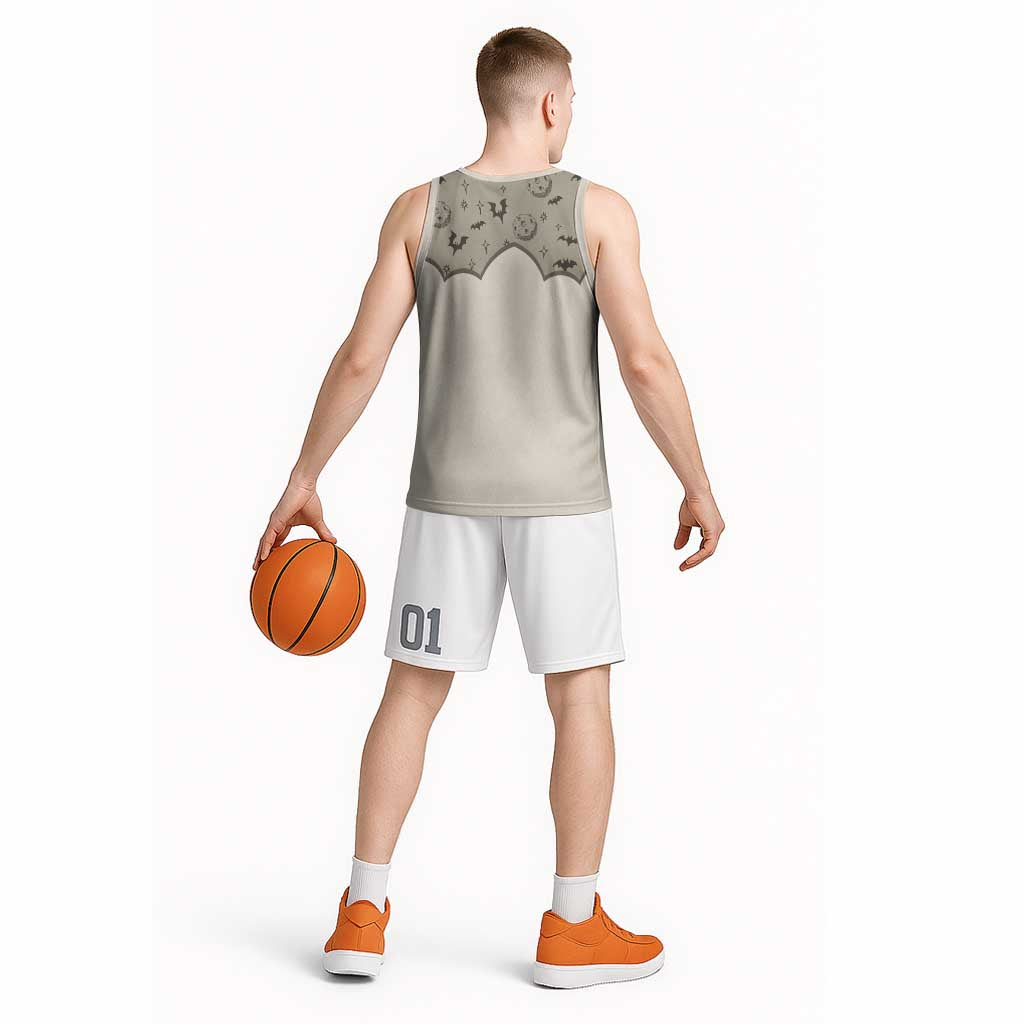 Western Gothic Yoke Basketball Jersey Bat And Stars - Wonder Print Shop
