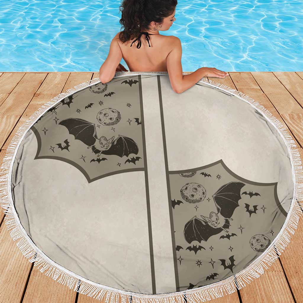 Western Gothic Yoke Beach Blanket Bat And Stars - Wonder Print Shop