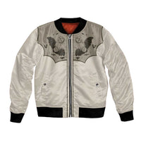 Western Gothic Yoke Bomber Jacket Bat And Stars - Wonder Print Shop