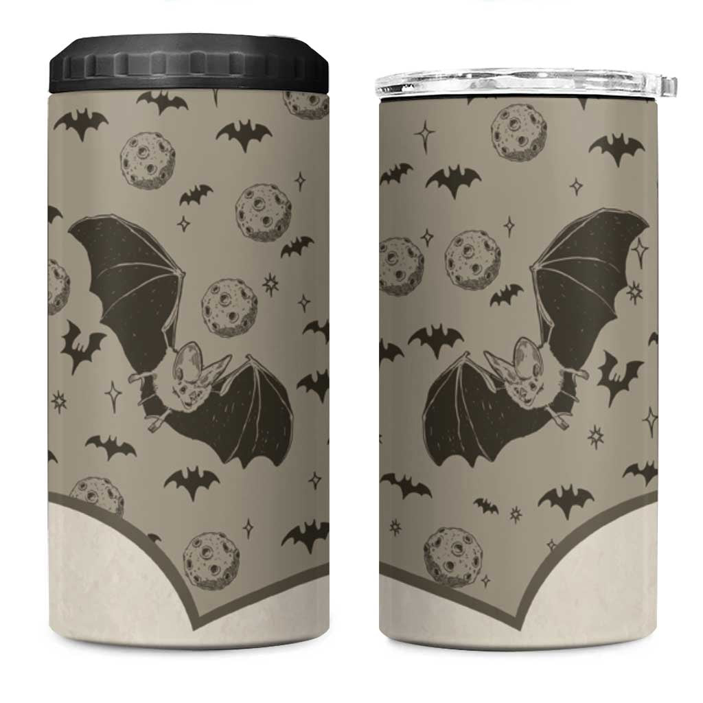 Western Gothic Yoke 4 in 1 Can Cooler Tumbler Bat And Stars - Wonder Print Shop