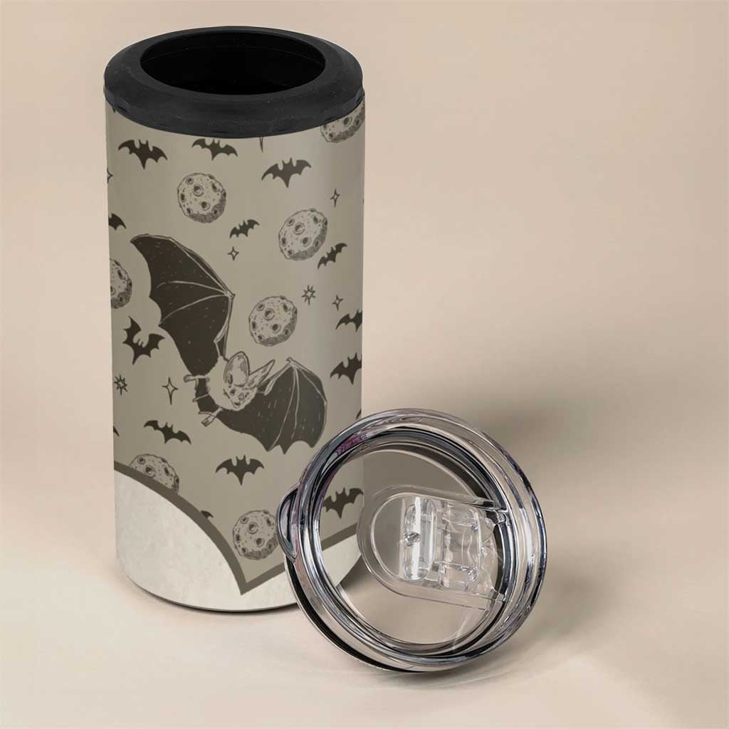 Western Gothic Yoke 4 in 1 Can Cooler Tumbler Bat And Stars - Wonder Print Shop