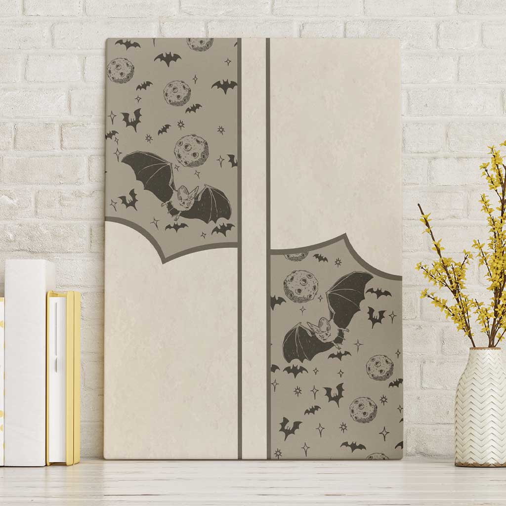 Western Gothic Yoke Canvas Wall Art Bat And Stars - Wonder Print Shop