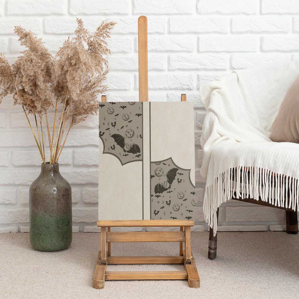 Western Gothic Yoke Canvas Wall Art Bat And Stars - Wonder Print Shop