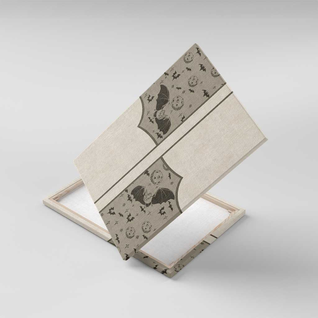 Western Gothic Yoke Canvas Wall Art Bat And Stars - Wonder Print Shop