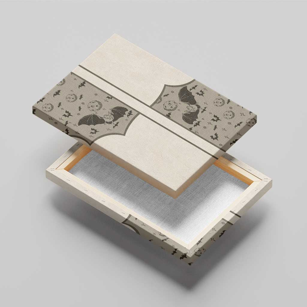 Western Gothic Yoke Canvas Wall Art Bat And Stars - Wonder Print Shop