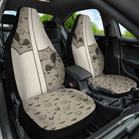 Western Gothic Yoke Car Seat Cover Bat And Stars - Wonder Print Shop