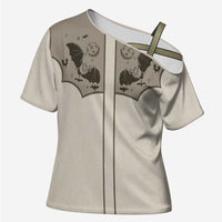 Western Gothic Yoke Cross Shoulder Shirt Bat And Stars - Wonder Print Shop