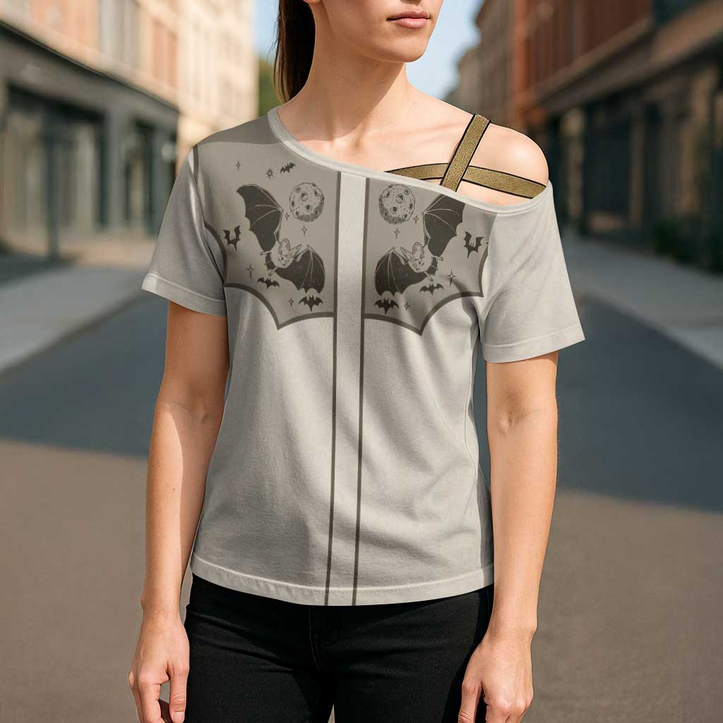 Western Gothic Yoke Cross Shoulder Shirt Bat And Stars - Wonder Print Shop