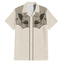 Western Gothic Yoke Family Matching Mermaid Dress and Hawaiian Shirt Bat And Stars - Wonder Print Shop