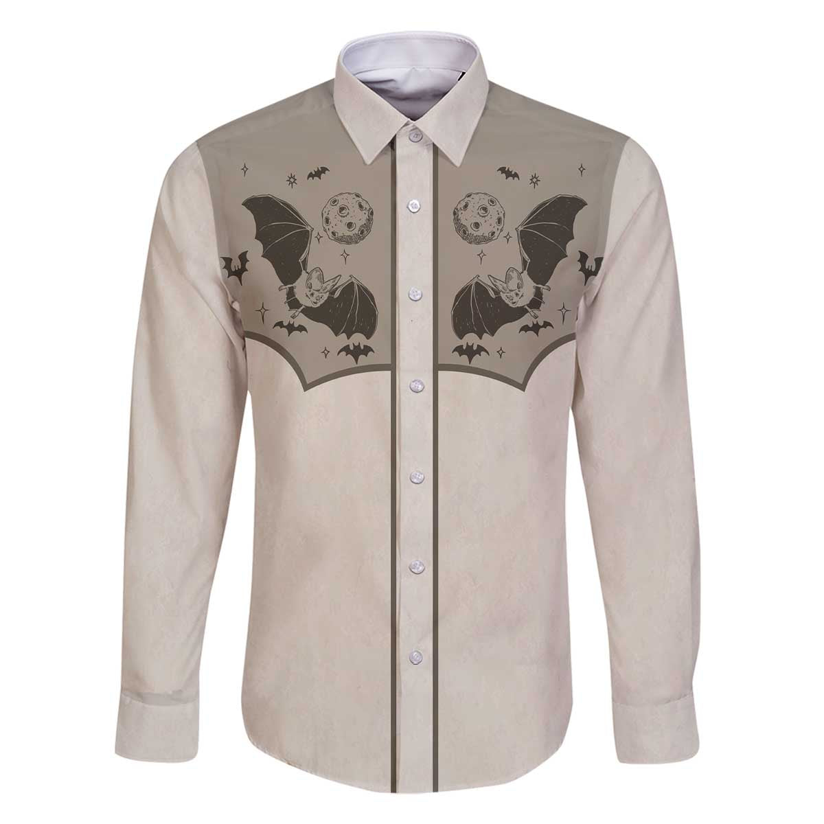 Western Gothic Yoke Family Matching Off The Shoulder Long Sleeve Dress and Hawaiian Shirt Bat And Stars - Wonder Print Shop