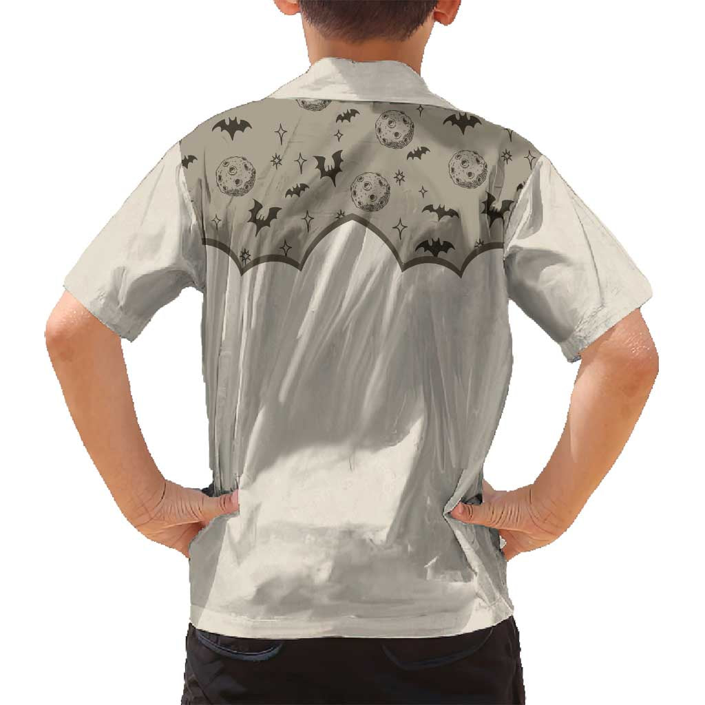 Western Gothic Yoke Family Matching Off Shoulder Short Dress and Hawaiian Shirt Bat And Stars - Wonder Print Shop