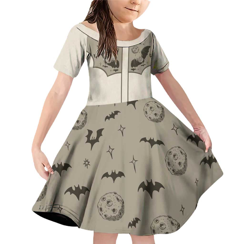Western Gothic Yoke Family Matching Off Shoulder Short Dress and Hawaiian Shirt Bat And Stars - Wonder Print Shop