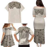 Western Gothic Yoke Family Matching Puletasi and Hawaiian Shirt Bat And Stars - Wonder Print Shop